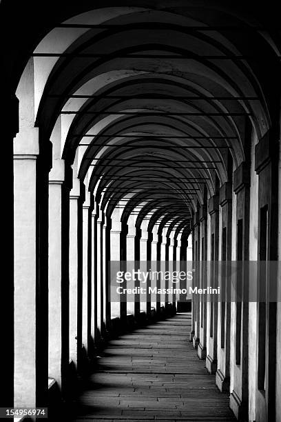 portico of san luca in bologna - bologna italy stock pictures, royalty-free photos & images