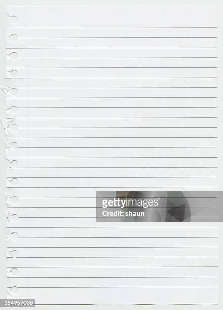 notebook paper - ripped lined paper stock pictures, royalty-free photos & images