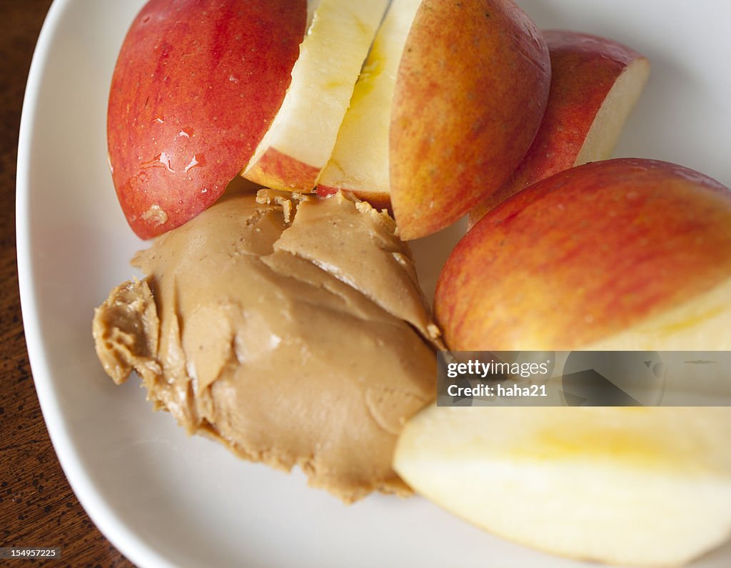 Apple Slices with Peanut Butter Snack