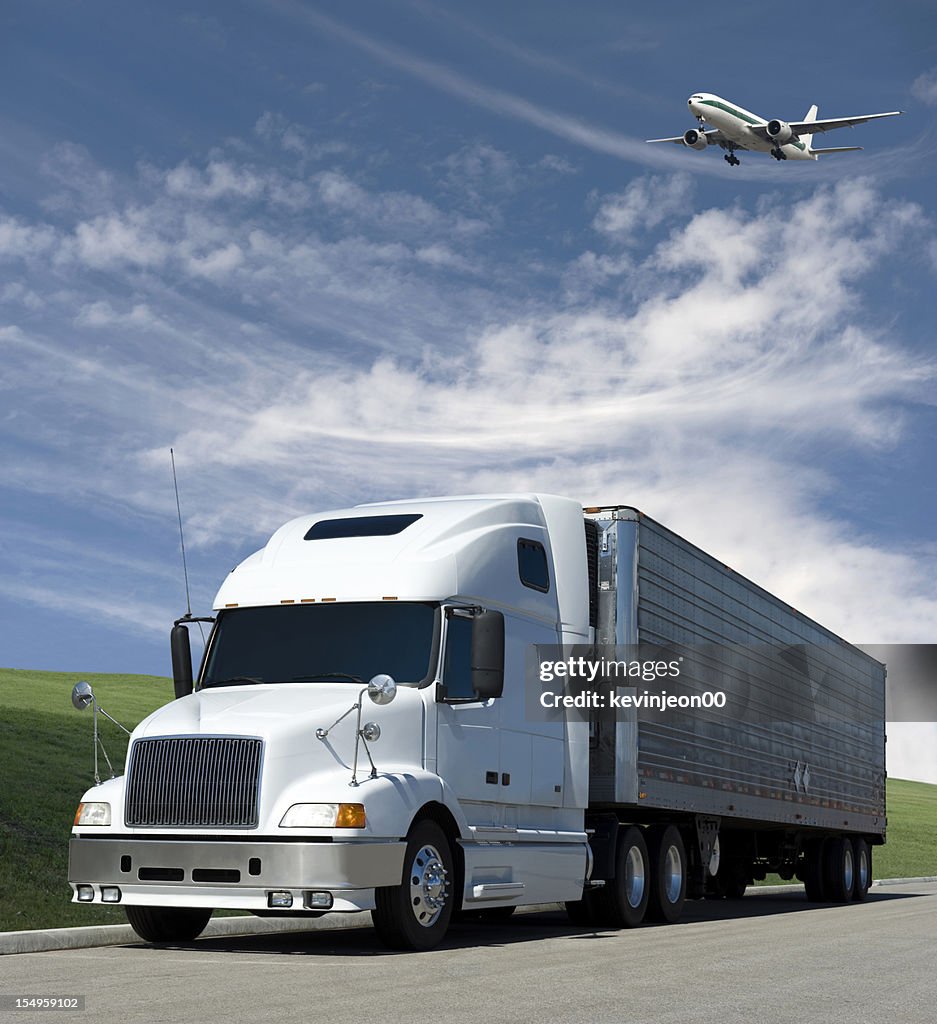 Plane over truck