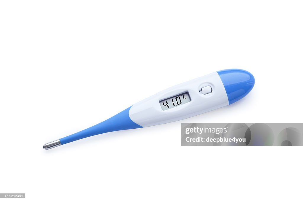 Digital medical thermometer isolated