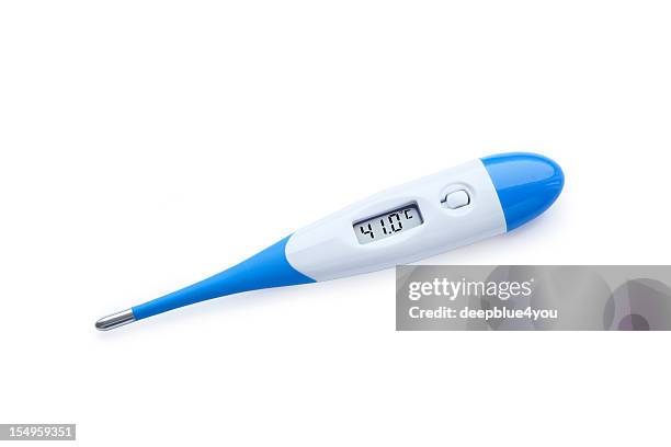 digital medical thermometer isolated - celsius stock pictures, royalty-free photos & images