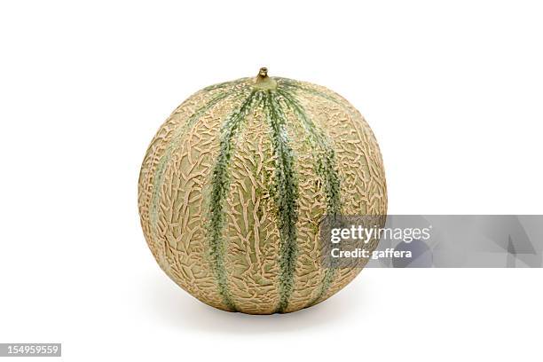 cantalupo (clipping path - melone foto e immagini stock