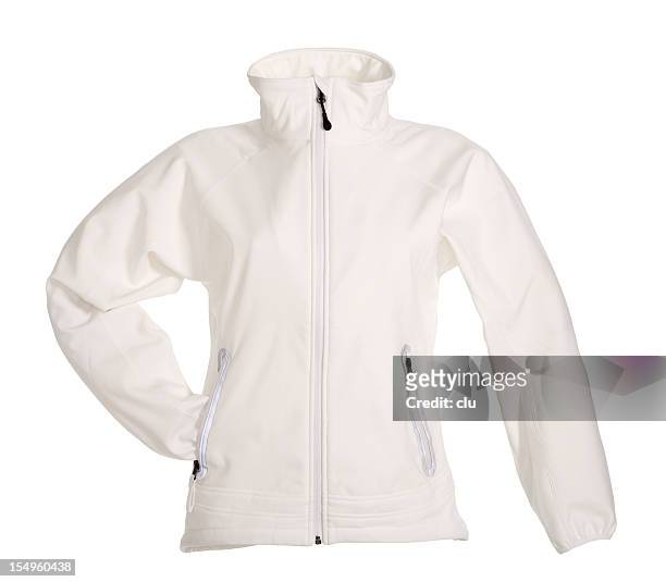 white sweatshirt - jacket stock pictures, royalty-free photos & images