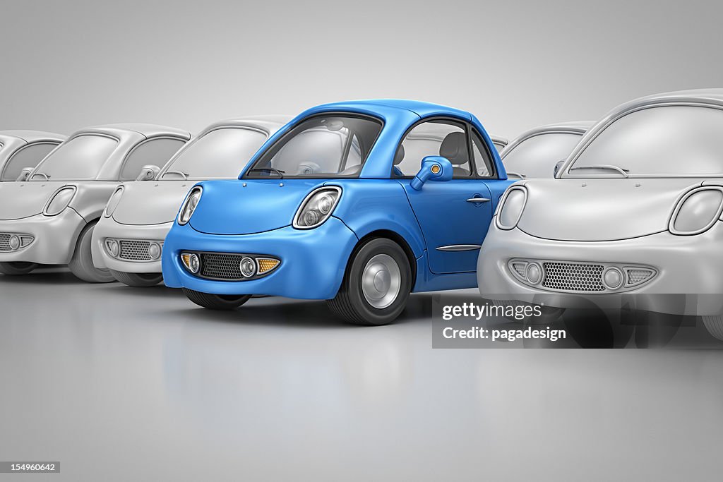 Cars in a row