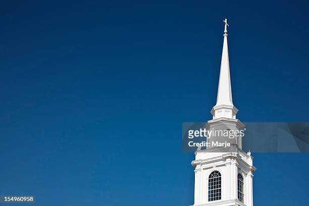 church steeple - spire stock pictures, royalty-free photos & images
