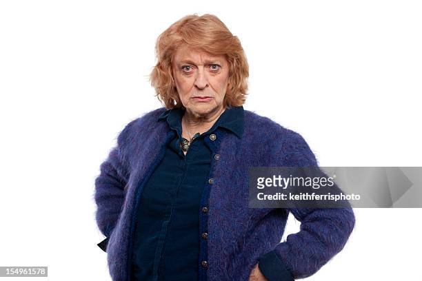 disappointed senior woman - cruel stock pictures, royalty-free photos & images