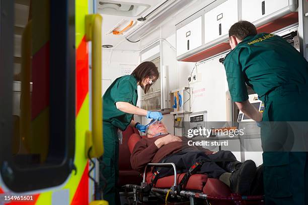 senior emergency - ambulance uk stock pictures, royalty-free photos & images