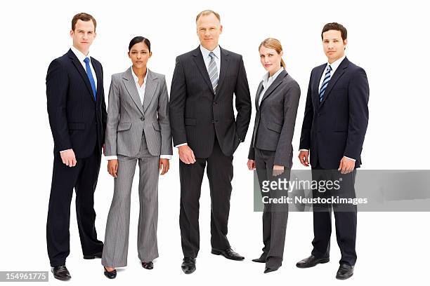 serious businesspeople - isolated - five people stock pictures, royalty-free photos & images