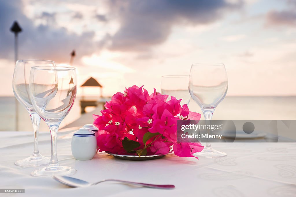 Dinner at the Beach Polynesia Sunset Luxury Holiday Resort