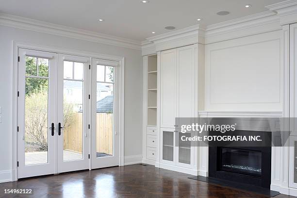 brand new north american home - french doors stockfoto's en -beelden