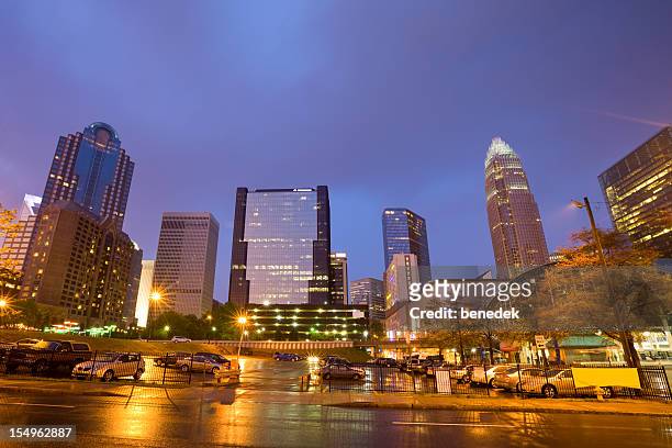 charlotte, usa - charlotte north carolina night stock pictures, royalty-free photos & images