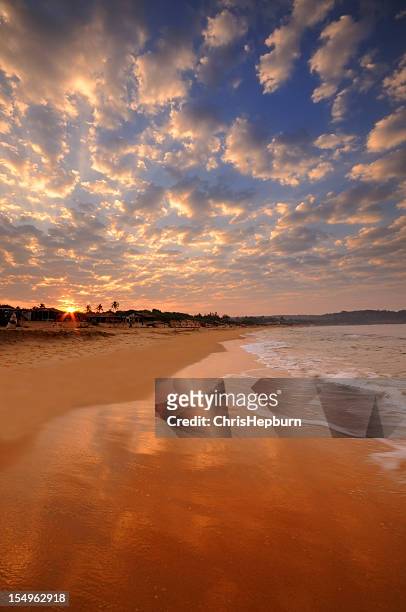 sunrise candolim beach, goa - goa stock pictures, royalty-free photos & images