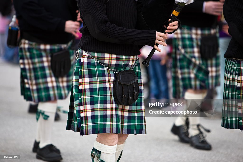 Bagpipers Marching