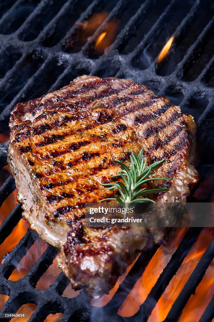 Ribeye Steak on Grill