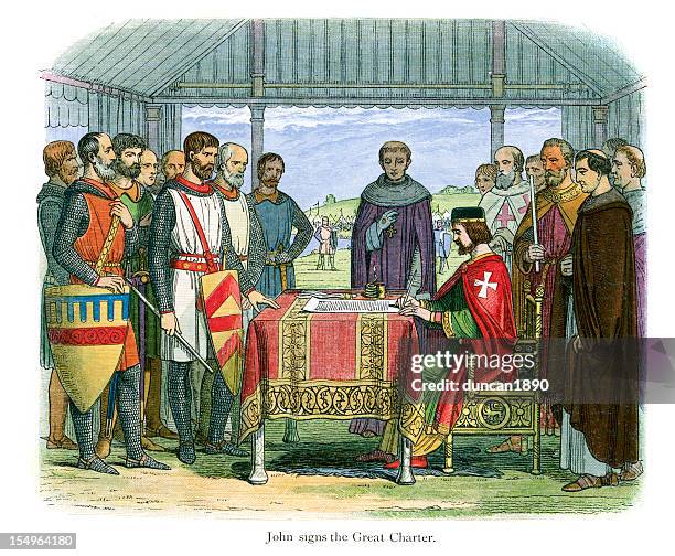 illustrations, cliparts, dessins animés et icônes de roi jean signer le magna carta - magna carta