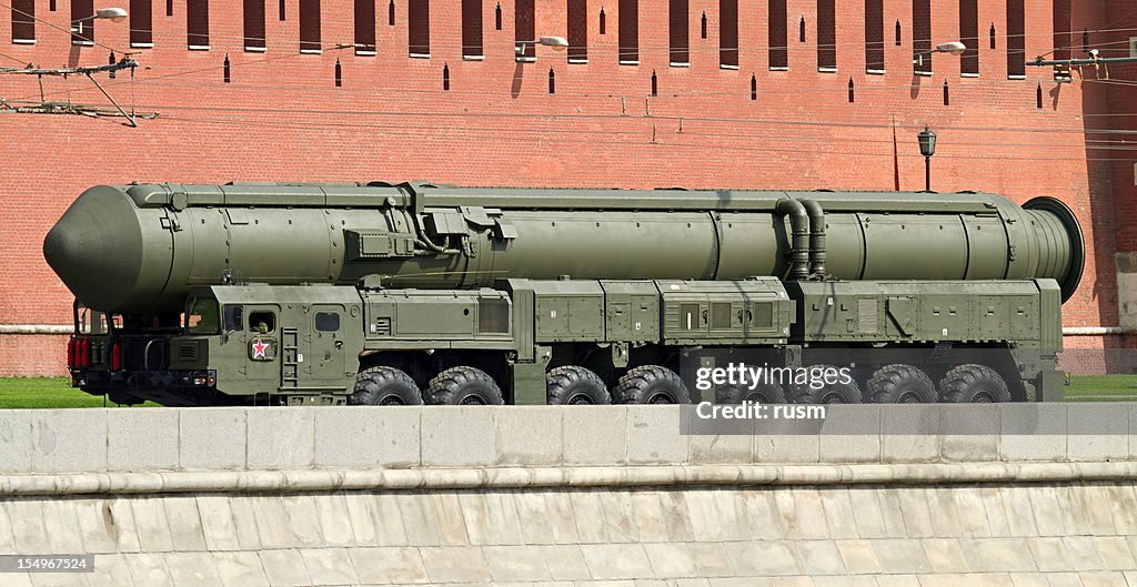 Russian nuclear missile Topol-M near the Kremlin
