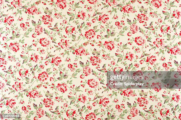 floreale jacquline tessuto antico - floral pattern foto e immagini stock