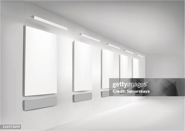 gallery - exposition wall stock illustrations