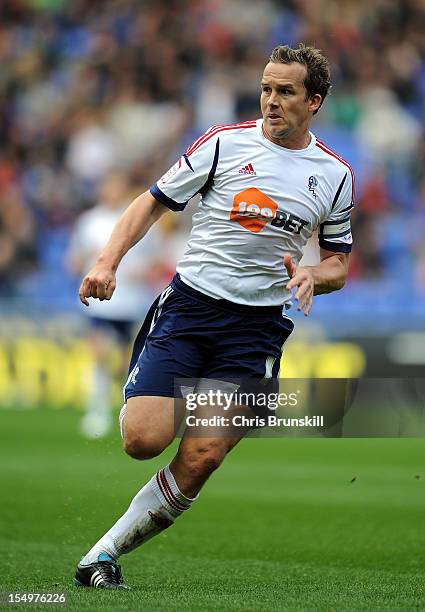 Kevin Davies of Bolton Wanderers in action during the npower Championship match between Bolton Wanderers and Bristol City at Reebok Stadium on...