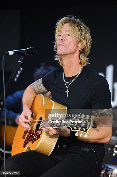 Duff McKagan performs after meeting wounded soldiers through the Help for Heroes charity on October 29, 2012 in London, England.