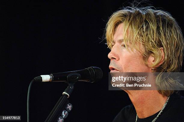 Duff McKagan performs after meeting wounded soldiers through the Help for Heroes charity on October 29, 2012 in London, England.