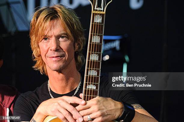 Duff McKagan meets with wounded soldiers through the Help for Heroes charity on October 29, 2012 in London, England.