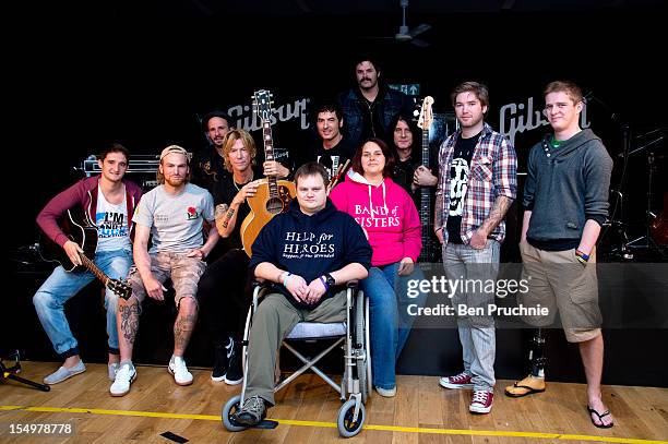 Duff McKagan meets with wounded soldiers through the Help for Heroes charity on October 29, 2012 in London, England.