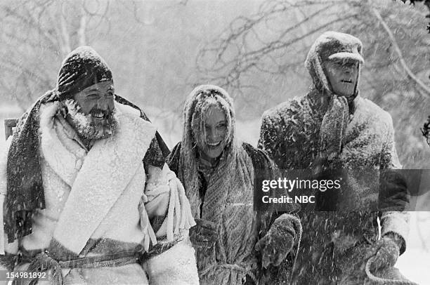 Once Upon a Starry Night" Episode 24 -- Pictured: Dan Haggerty as James 'Grizzly' Adams, Diane McBain as Jenny, Don Galloway as Sam --