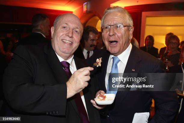 Reiner Calmund and Heinz Horrmann attend the 15th Busche Gala at Adlon Hotel on October 29, 2012 in Berlin, Germany.