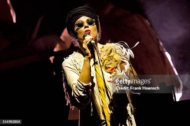 American singer Melody Gardot performs live during a concert at the Tempodrom on October 29, 2012 in Berlin, Germany.
