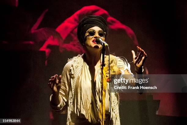 American singer Melody Gardot performs live during a concert at the Tempodrom on October 29, 2012 in Berlin, Germany.