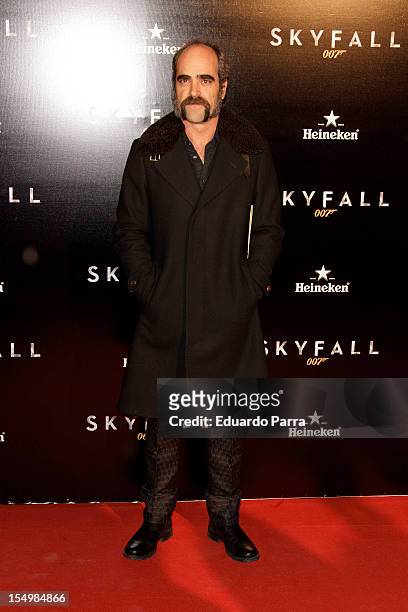 Luis Tosar attends the 'Skyfall' premiere photocall at Santa Ana square on October 29, 2012 in Madrid, Spain.