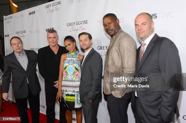 Producer Mark Gordon, actors Ray Liotta, Kerry Washington, Tobey Maguire, Dennis Haysbert, and writer/director Jacob Aaron Estes arrive at the...