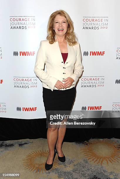 Mary Hart arrives at the 2012 Courage in Journalism Awards hosted by the International Women's Media Foundation held at the Beverly Hills Hotel on...