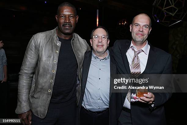 Dennis Haysbert,Mark Goron and Jacob Aaron Estes at RADiUS-TWC 'he Details' Premiere hosted by GREY GOOSE Vodka held at The ArcLight Cinemas on...