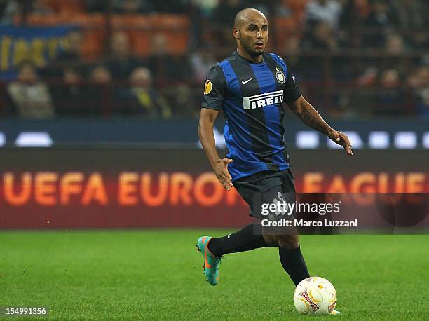 Jonathan Cicero Moreira of FC Internazionale Milano in action during the UEFA Europa League group H match between FC Internazionale Milano and FK...