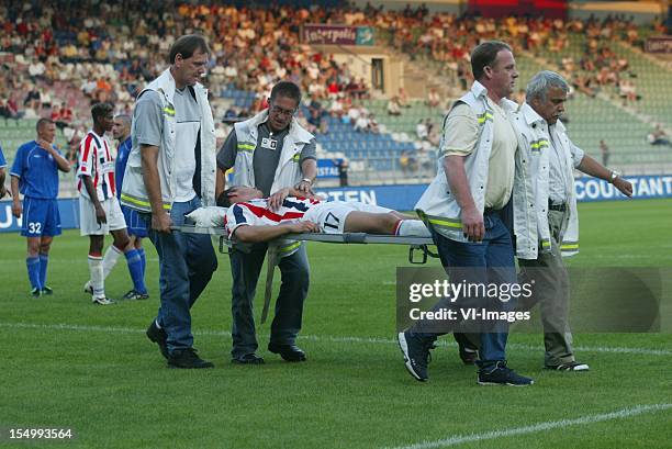 Jos van Nieuwstadt of Willem II during the Intertoto Cup match between Willem II and Krylia Sovetov Samara at the Koning Willem II Stadion on July 7,...