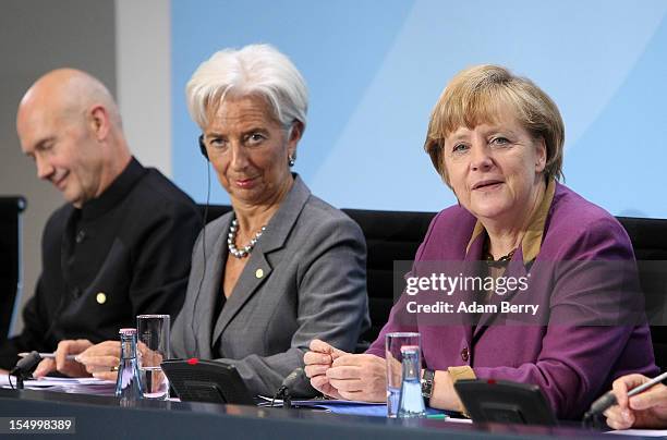 Pascal Lamy, director-general of the World Trade Organization , Christine Lagarde, managing director of the International Monetary Fund , and German...