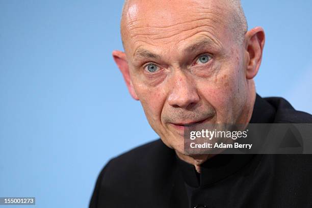 Pascal Lamy, director-general of the World Trade Organization , speaks at a news conference after a meeting on October 30, 2012 at the German federal...