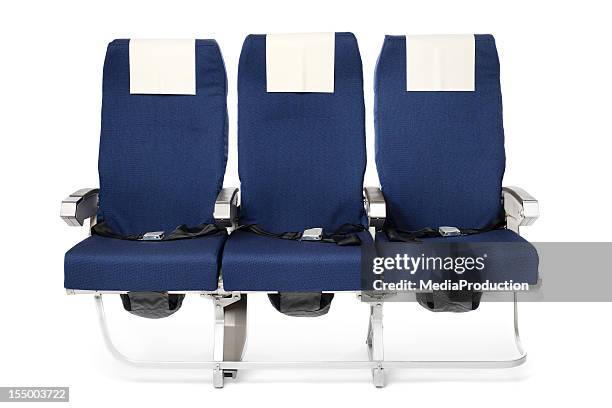 airplane seats - vliegtuigstoel stockfoto's en -beelden