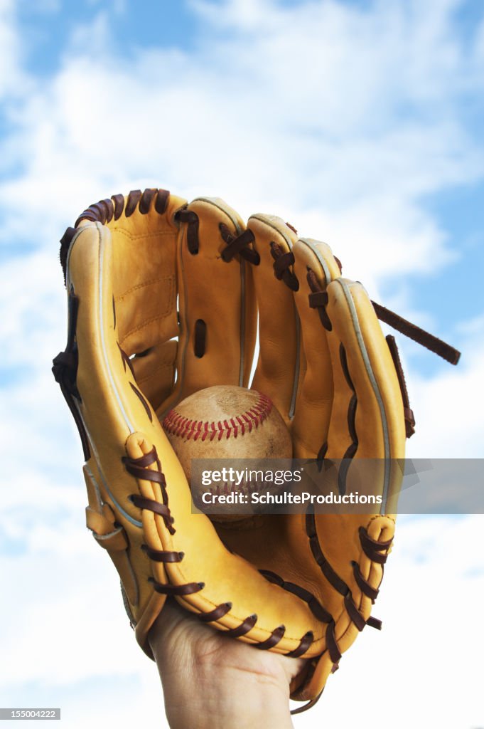 Baseball Glove and Ball