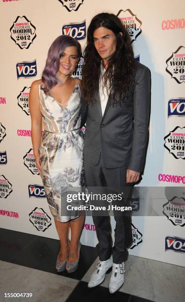 Kelly Osborne and Matthew Mosshart attend the Cosmopolitan Ultimate Woman of the Year awards at Victoria & Albert Museum on October 30, 2012 in...
