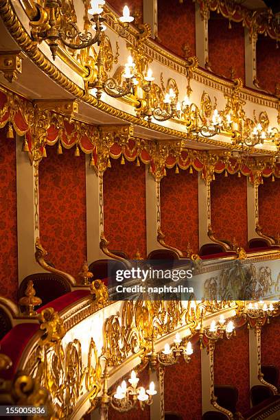 italian antique theater - theatre box stock pictures, royalty-free photos & images