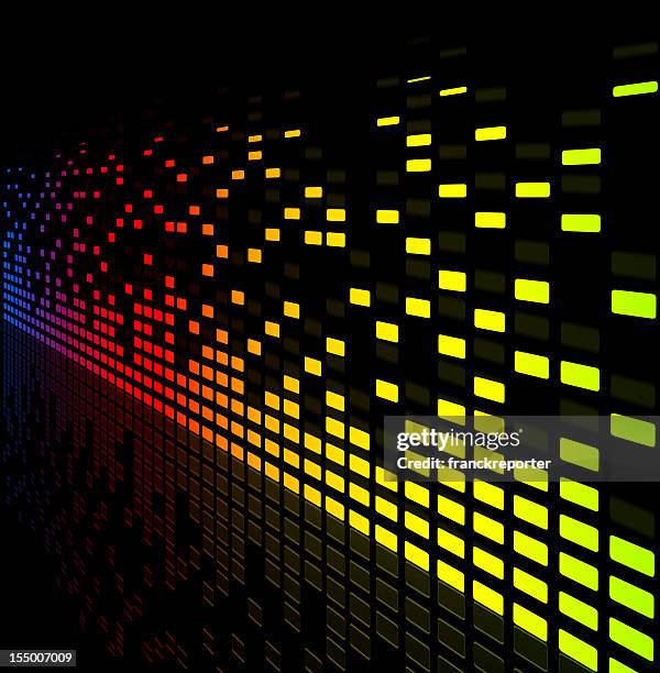 musik equaliser verschwommene grafik - audio graph stock-grafiken, -clipart, -cartoons und -symbole