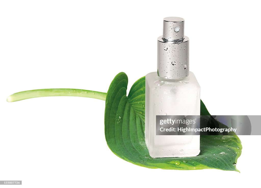 Spray Bottle on Leaf