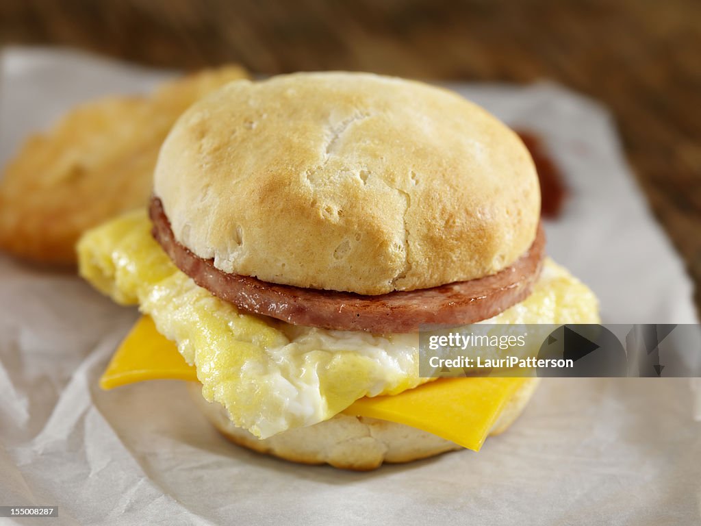 Sausage and Egg Breakfast Sandwich