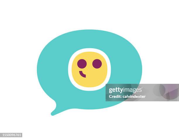 emoticon on speech bubble - before after face stock illustrations