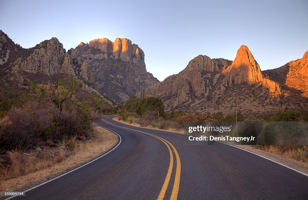 Scenic Mountain Road in Texas near Big Bend National Park