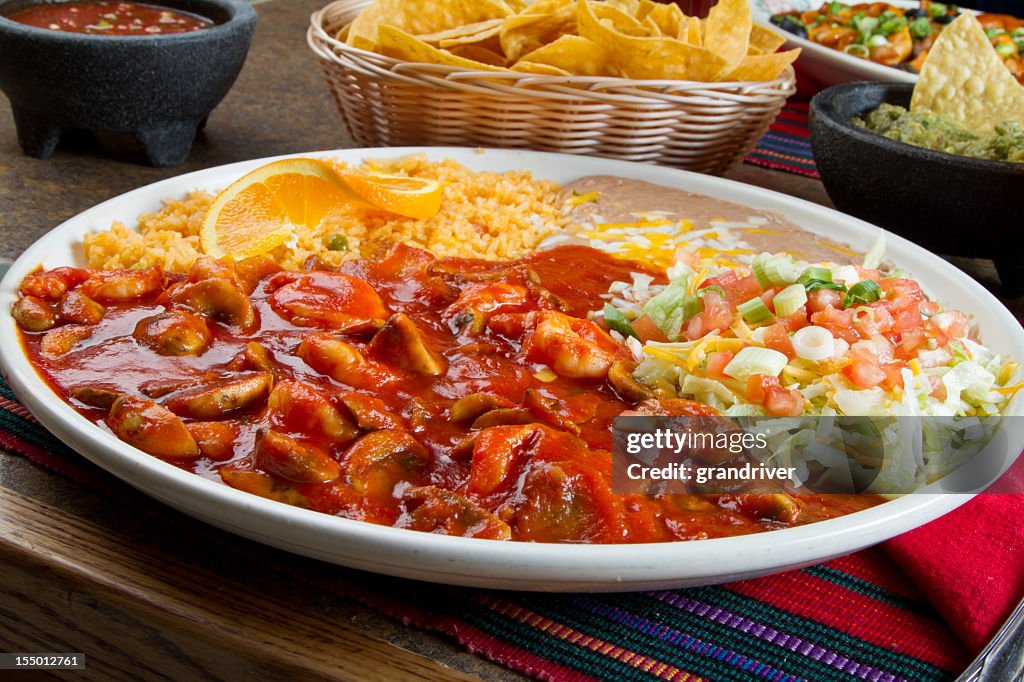 Comida mexicana, Camarão e cogumelos